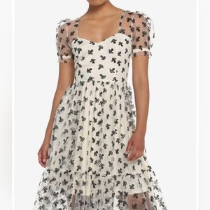 Mushroom Glitter Mesh Dress